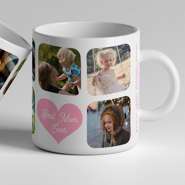 Beste Mutter überhaupt, liebe dich Foto-Collage ro Kaffeetasse (Von Creator hochgeladen)