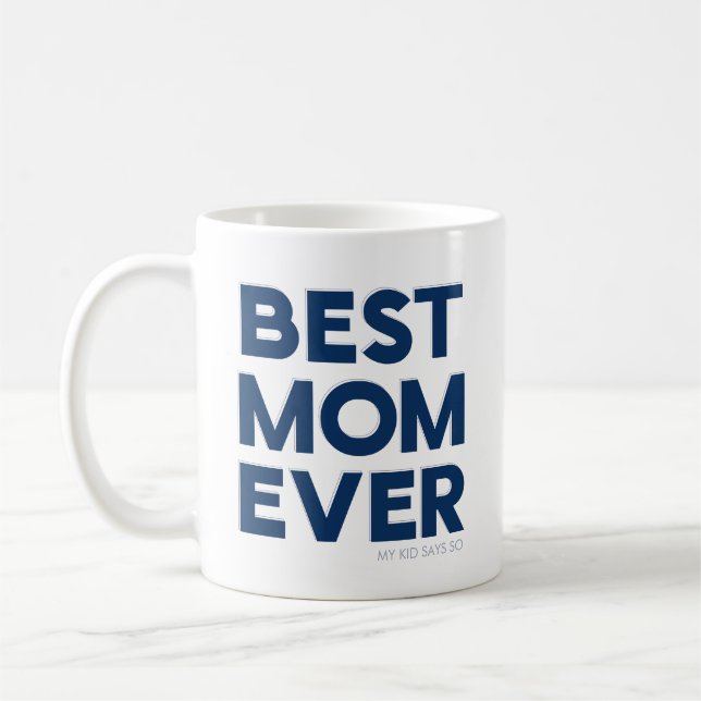 Beste Mutter überhaupt Lustiges Navy Blau Kaffeetasse (Links)