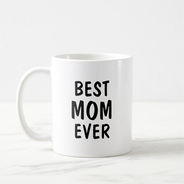 Beste Mutter überhaupt Minimalistische Typografie- Kaffeetasse (Links)