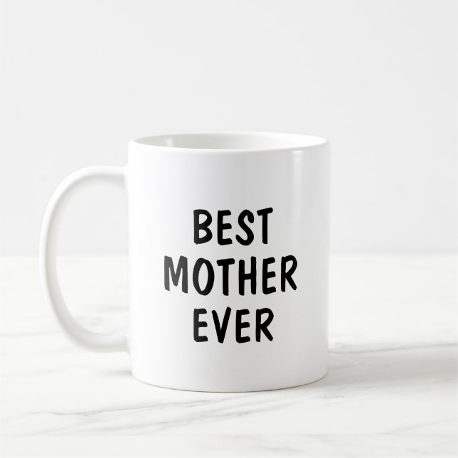 Beste Mutter überhaupt Minimalistische Typografie  Kaffeetasse (Links)