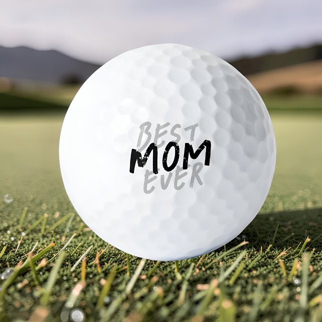 Beste Mutter überhaupt Moderne schwarze und graue  Golfball (Von Creator hochgeladen)