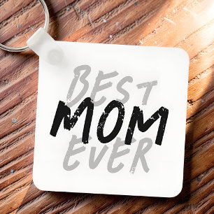 Beste Mutter überhaupt Moderne schwarze und graue Schlüsselanhänger