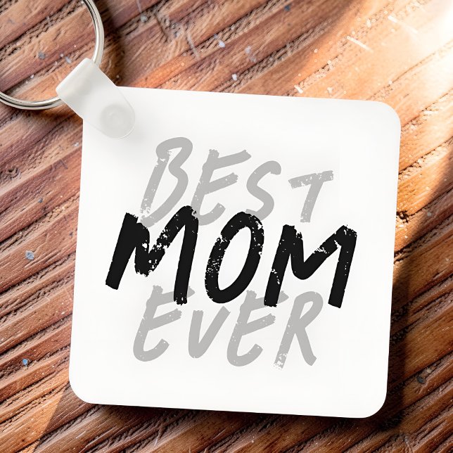 Beste Mutter überhaupt Moderne schwarze und graue  Schlüsselanhänger (Von Creator hochgeladen)