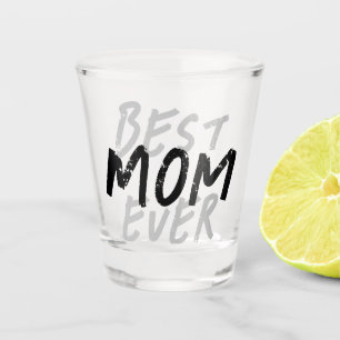 Beste Mutter überhaupt Moderne schwarze und graue Schnapsglas