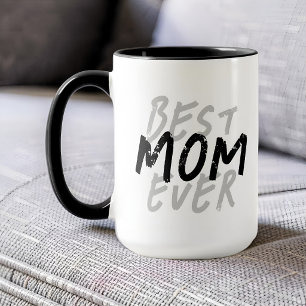 Beste Mutter überhaupt Moderne schwarze und graue  Tasse