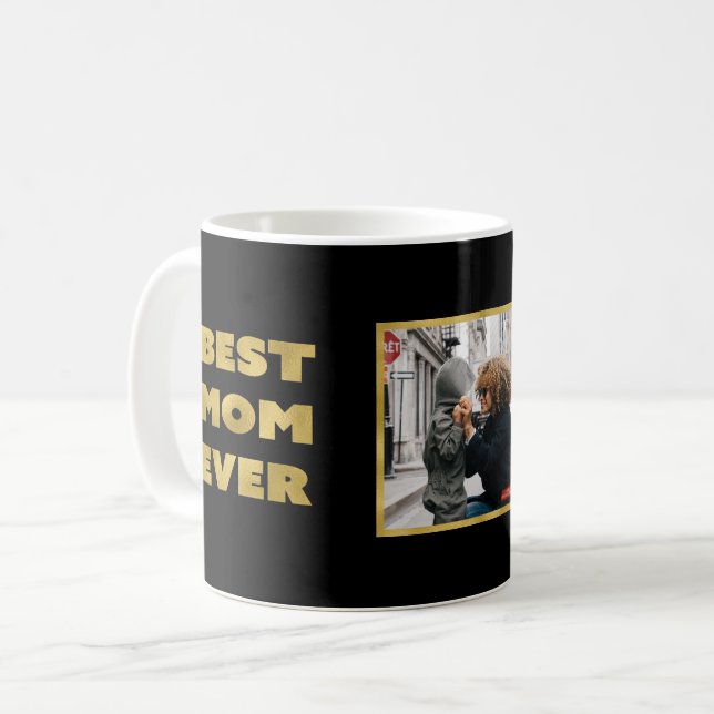 Beste Mutter überhaupt Modernes einfaches Foto zum Kaffeetasse (Vorderseite Links)