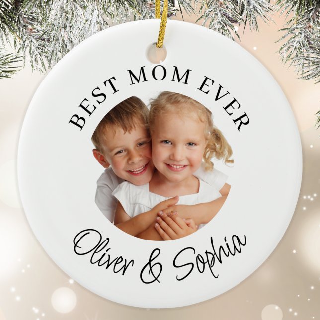 Beste Mutter überhaupt modernes Foto  Keramik Ornament (Von Creator hochgeladen)