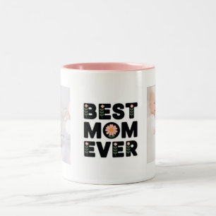 Beste Mutter überhaupt modernes Foto Muttertags-Ta Zweifarbige Tasse