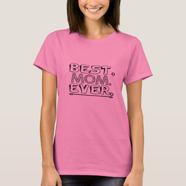 Beste Mutter überhaupt Modernes Typografie T-Shirt (Vorderseite)