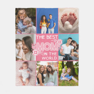 Beste Mutter überhaupt Muttertag 8-Foto-Collage Fleecedecke