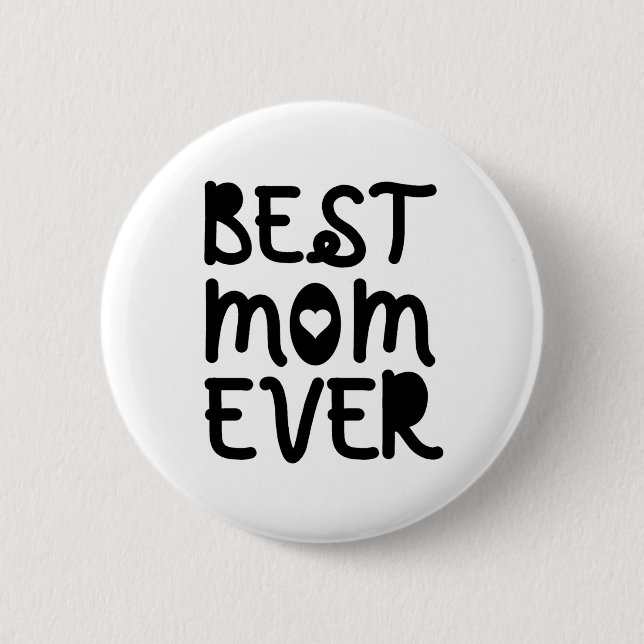 Beste Mutter überhaupt Muttertag Button (Vorderseite)