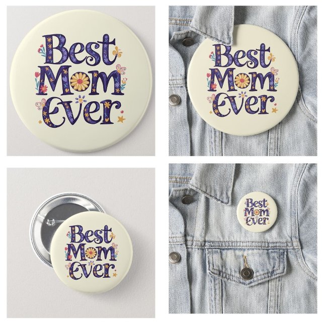 Beste Mutter überhaupt Muttertag Button (best mom ever buttons)