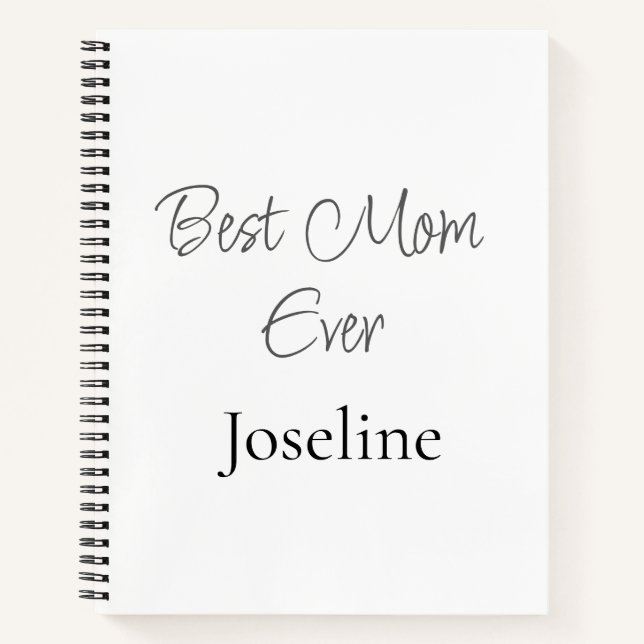 Beste Mutter überhaupt Name einfach minimal stilvo Notizbuch (Vorderseite)