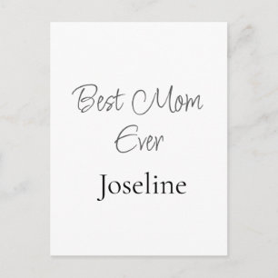 Beste Mutter überhaupt Name einfach minimal stilvo Postkarte