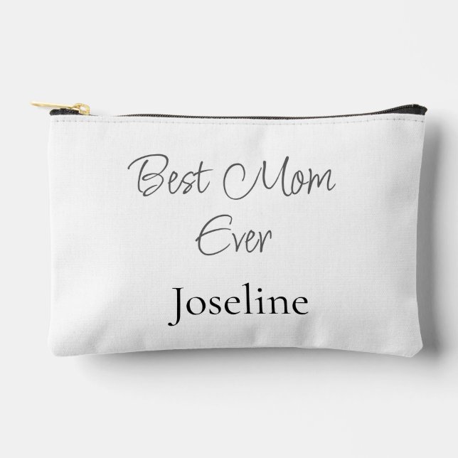 Beste Mutter überhaupt Name einfach minimal stilvo Zubehörtasche (Vorderseite)