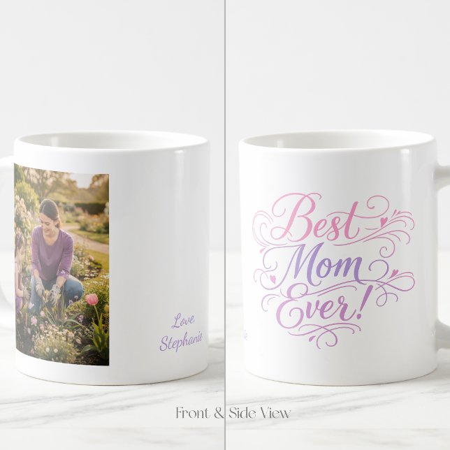 Beste Mutter überhaupt Pastell-Herzen Benutzerdefi Kaffeetasse (Von Creator hochgeladen)
