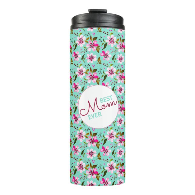 Beste Mutter überhaupt Personalisierte Aqua- und r Thermosbecher (Vorderseite)