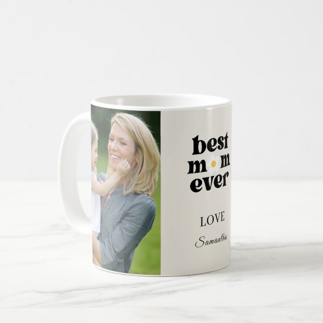 Beste Mutter überhaupt Personalisiertes Foto Mutte Kaffeetasse (Vorderseite Links)