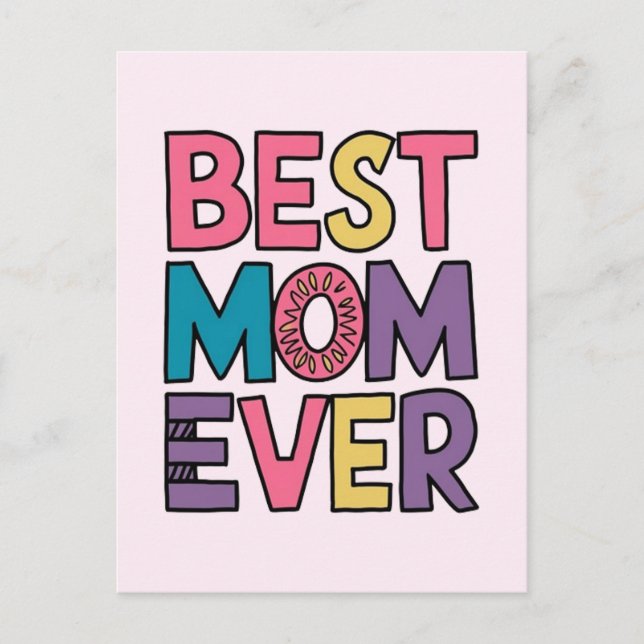 Beste Mutter überhaupt Postkarte (Vorderseite)