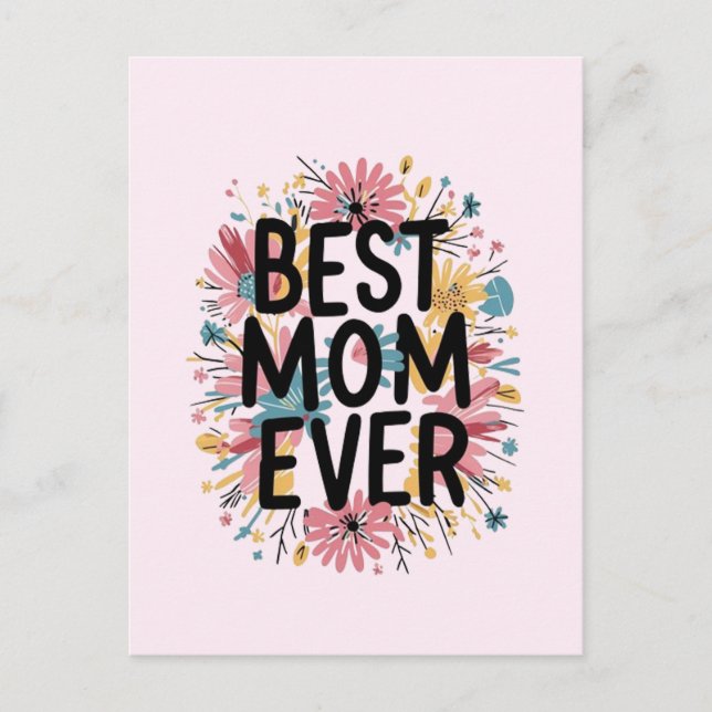 Beste Mutter überhaupt  Postkarte (Vorderseite)