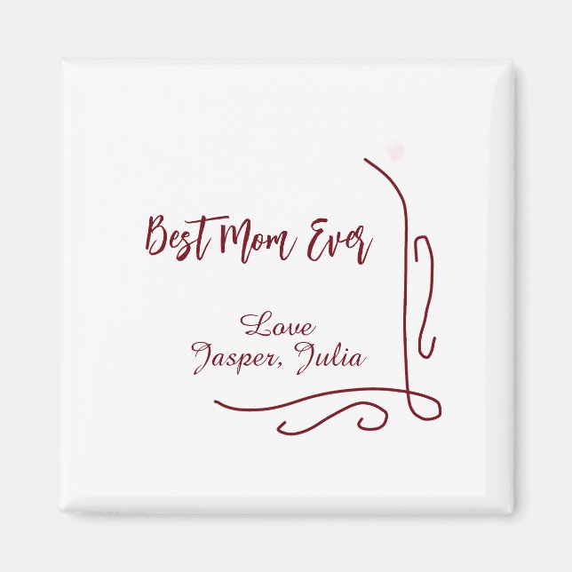 Beste Mutter überhaupt rote Liebe spanische Grenze Magnet (Vorne)