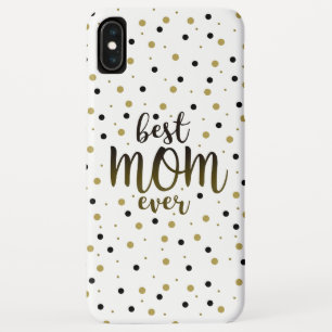 Beste Mutter überhaupt Schwarz und Gold Konfetti Case-Mate iPhone Hülle