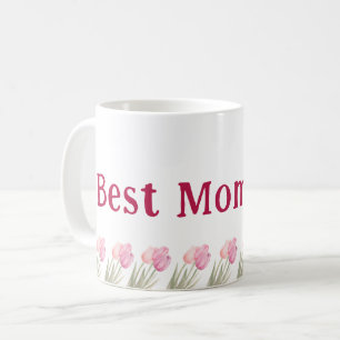 Beste Mutter überhaupt Soft Pink Floral Muttertag Kaffeetasse