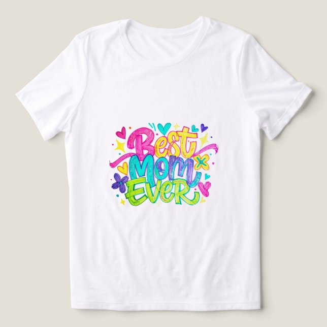 Beste Mutter überhaupt (Stil 2) Tri-Blend Shirt (Design Vorderseite)