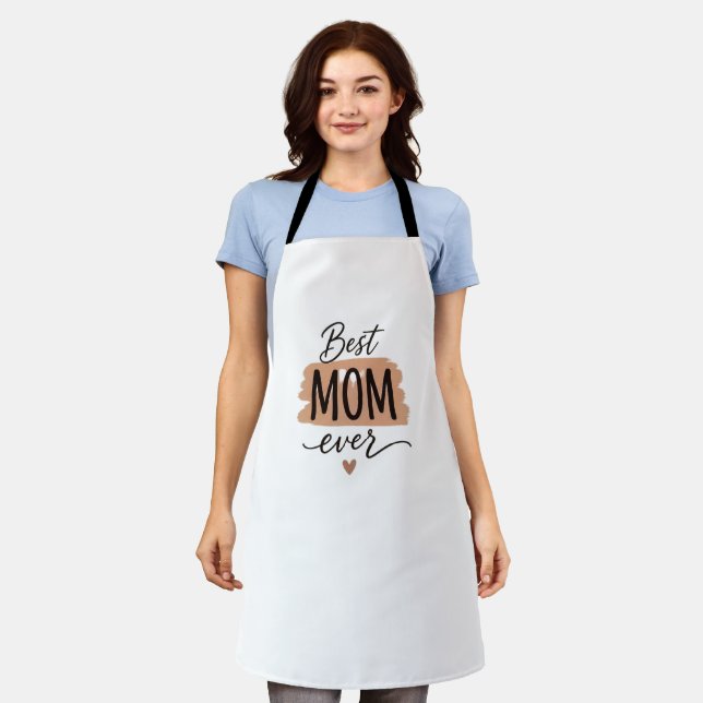 Beste Mutter überhaupt Süße minimalistische Typogr Schürze (Getragen)