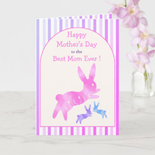 Beste Mutter überhaupt Süßer Hase Pinker personali Karte