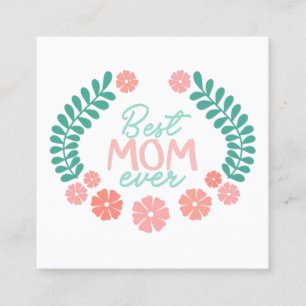Beste Mutter überhaupt süßes florales Design Begleitkarte