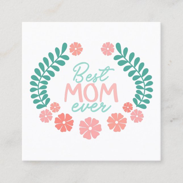 Beste Mutter überhaupt süßes florales Design Begleitkarte (Vorderseite)