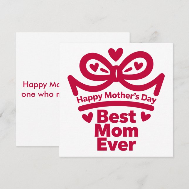 Beste Mutter überhaupt – Süßes Muttertagsgeschenk- (Vorne/Hinten)