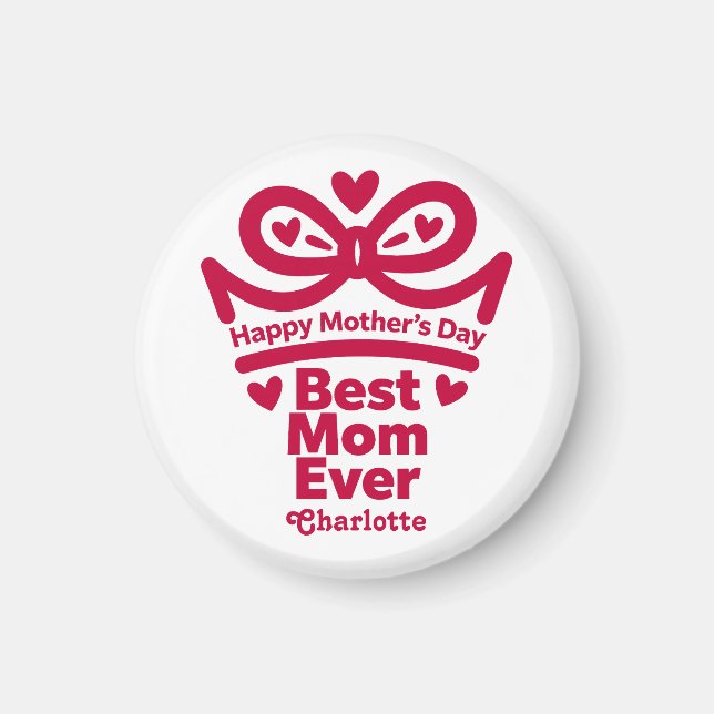 Beste Mutter überhaupt – Süßes Muttertagsgeschenk- Magnet (Vorne)