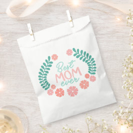 Beste Mutter überhaupt Text in floralem Rahmen Geschenktütchen