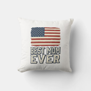 Beste Mutter überhaupt Vintage-Amerikanische Flagg Kissen