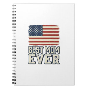 Beste Mutter überhaupt Vintage-Amerikanisches-Flag Notizblock