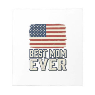 Beste Mutter überhaupt Vintage-Amerikanisches-Flag Notizblock