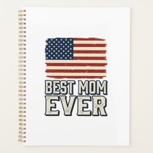 Beste Mutter überhaupt Vintage-Amerikanisches-Flag Planer