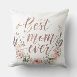 Beste Mutter überhaupt – Wasserfarbene Floral-Wurf Kissen