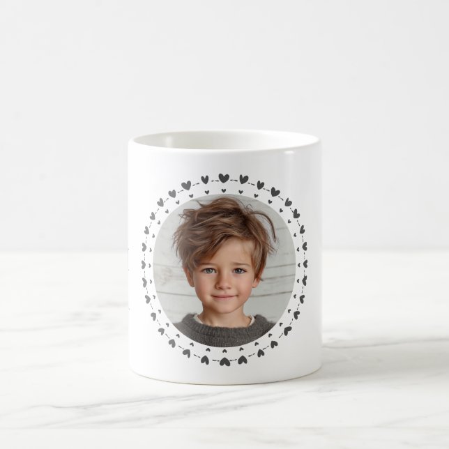 Beste Mutter / Vater überhaupt, Foto & graue Herze Kaffeetasse (Mittel)