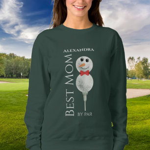 Beste Mutter von Par :Golfball-Schneemann Rot grü Sweatshirt