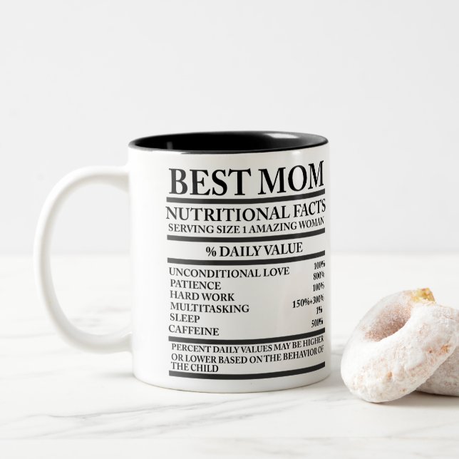 Beste Mutter Zweifarbige Tasse (Mit Donut)