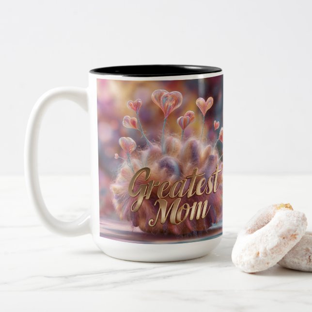 beste Mutter Zweifarbige Tasse (Mit Donut)