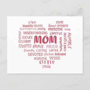 Beste Mutterqualitäten und Muttereigenschaften Inv Postkarte