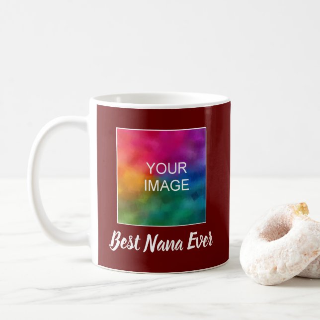 Beste Nana je benutzerdefiniertes Skriptgeschenk f Kaffeetasse (Mit Donut)
