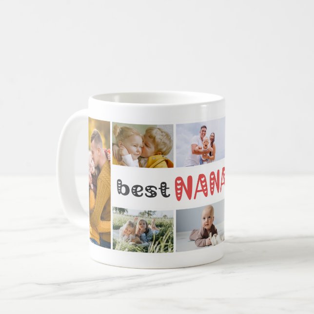 Beste Nana je Foto Collage  Kaffeetasse (Vorderseite Links)
