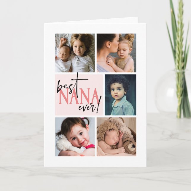Beste Nana je Foto Collage Karte (Vorderseite)