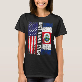 Beste Nana-je-Muttertag Costa Rica US-Flagge T-Shirt