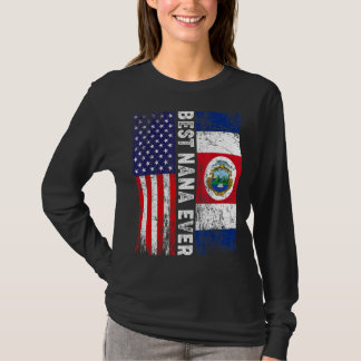 Beste Nana-je-Muttertag Costa Rica US-Flagge T-Shirt